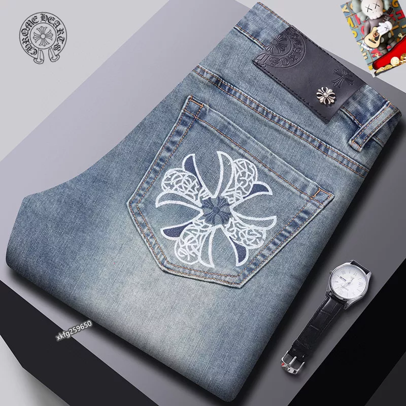Chrome Hearts Jeans For Men Vibrant 4177