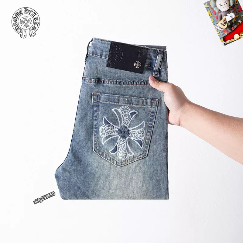 Chrome Hearts Jeans For Men Vibrant 4177