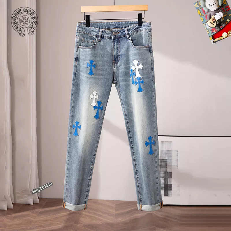 Chrome Hearts Jeans For Men Vibrant 4177