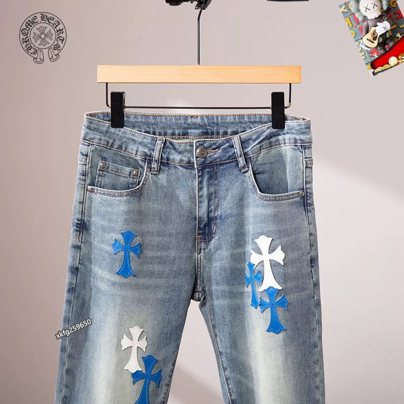 Chrome Hearts Jeans For Men Vibrant 4177