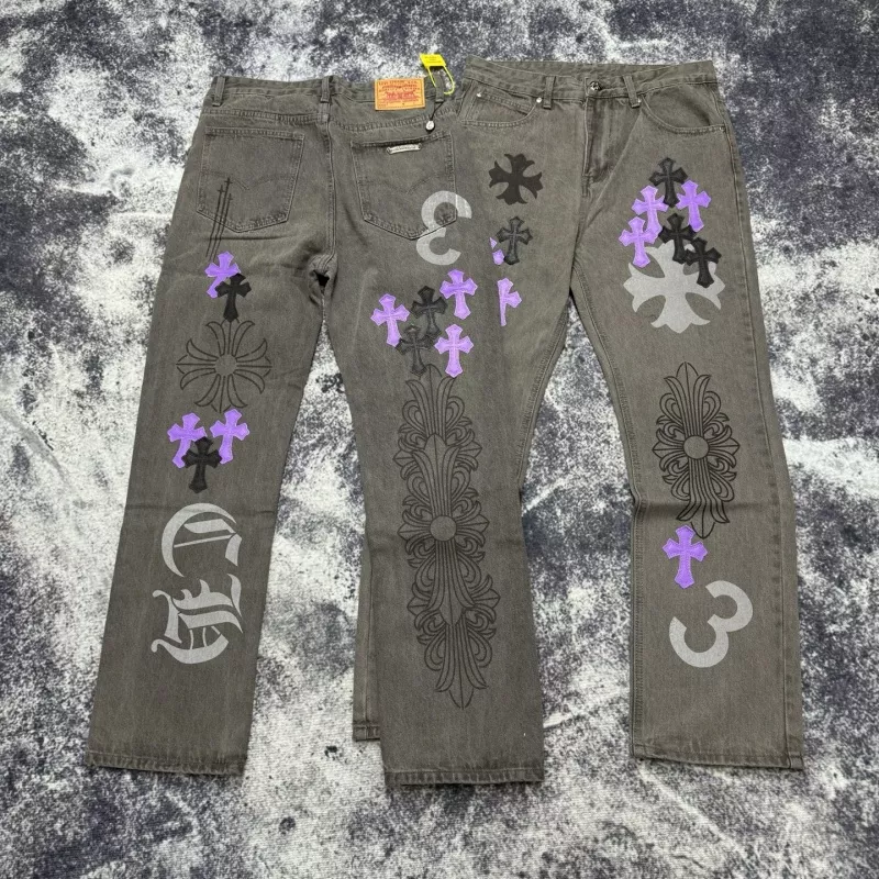 Chrome Hearts Jeans For Unisex EasyMatch 6329