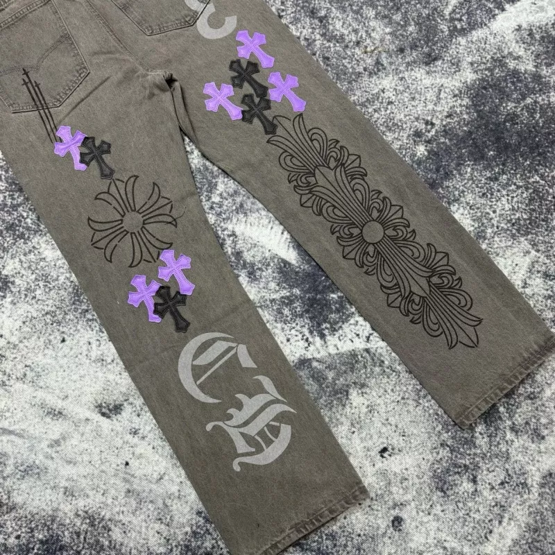 Chrome Hearts Jeans For Unisex EasyMatch 6329