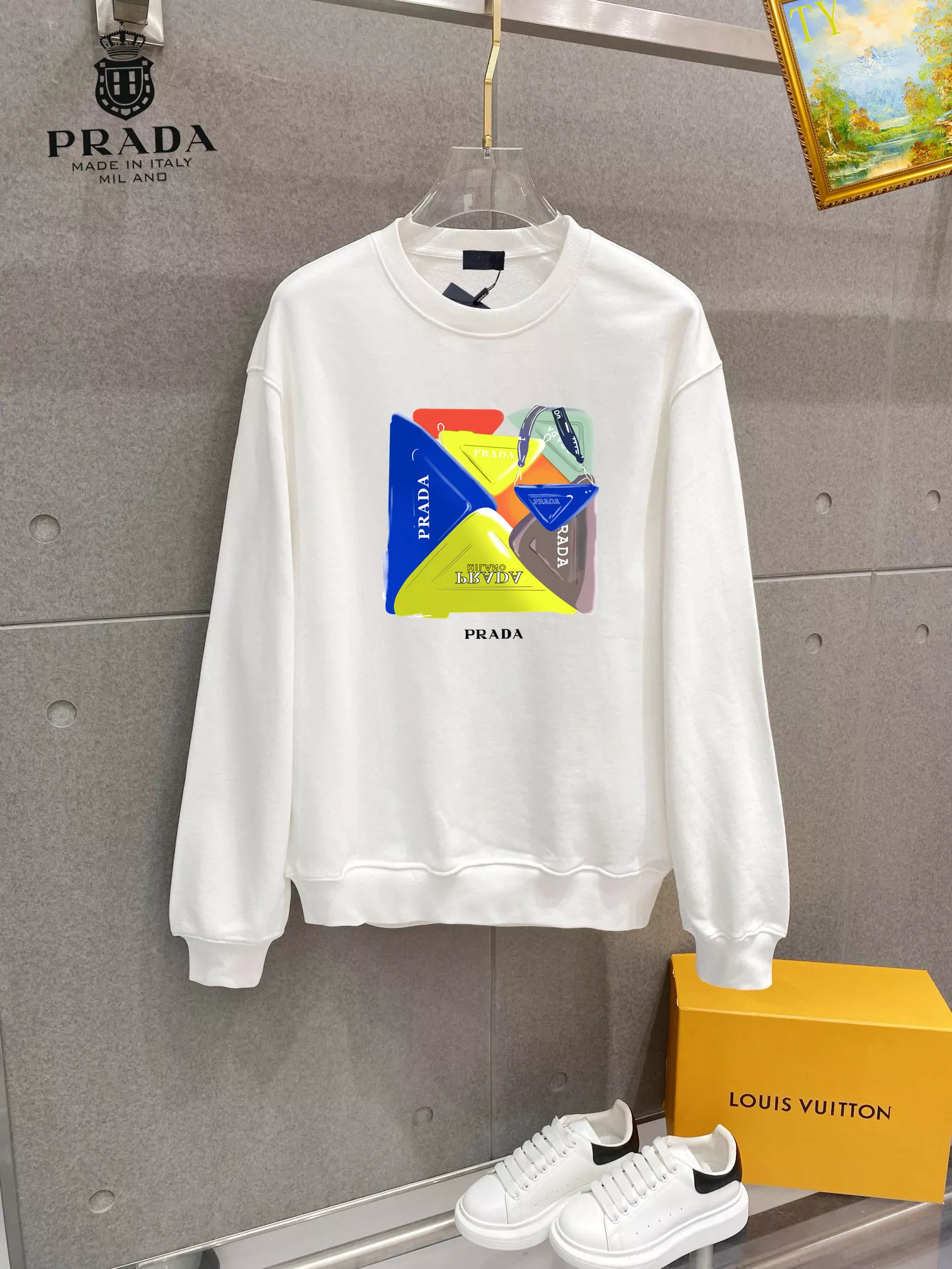 Classic 1559 Prada Hoodies Long Sleeved For Men