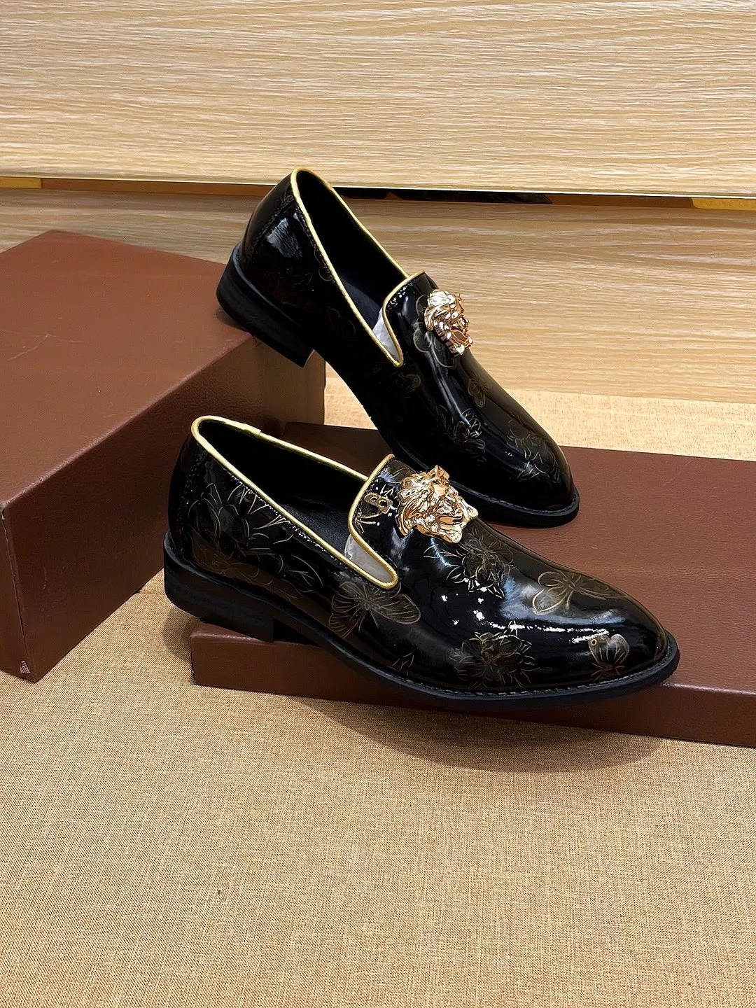 Classic 1803 Versace Leather Shoes For Men