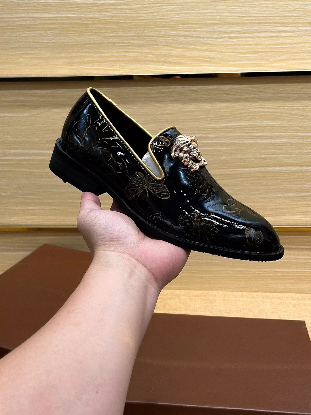 Classic 1803 Versace Leather Shoes For Men