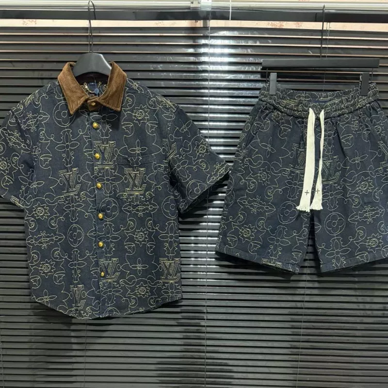 Classic 2075 Louis Vuitton LV Tracksuits Short Sleeved For Unisex