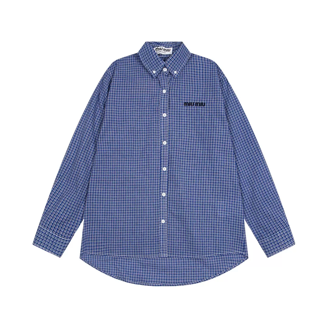 Classic 2582 MIU MIU  Shirts Long Sleeved For Unisex