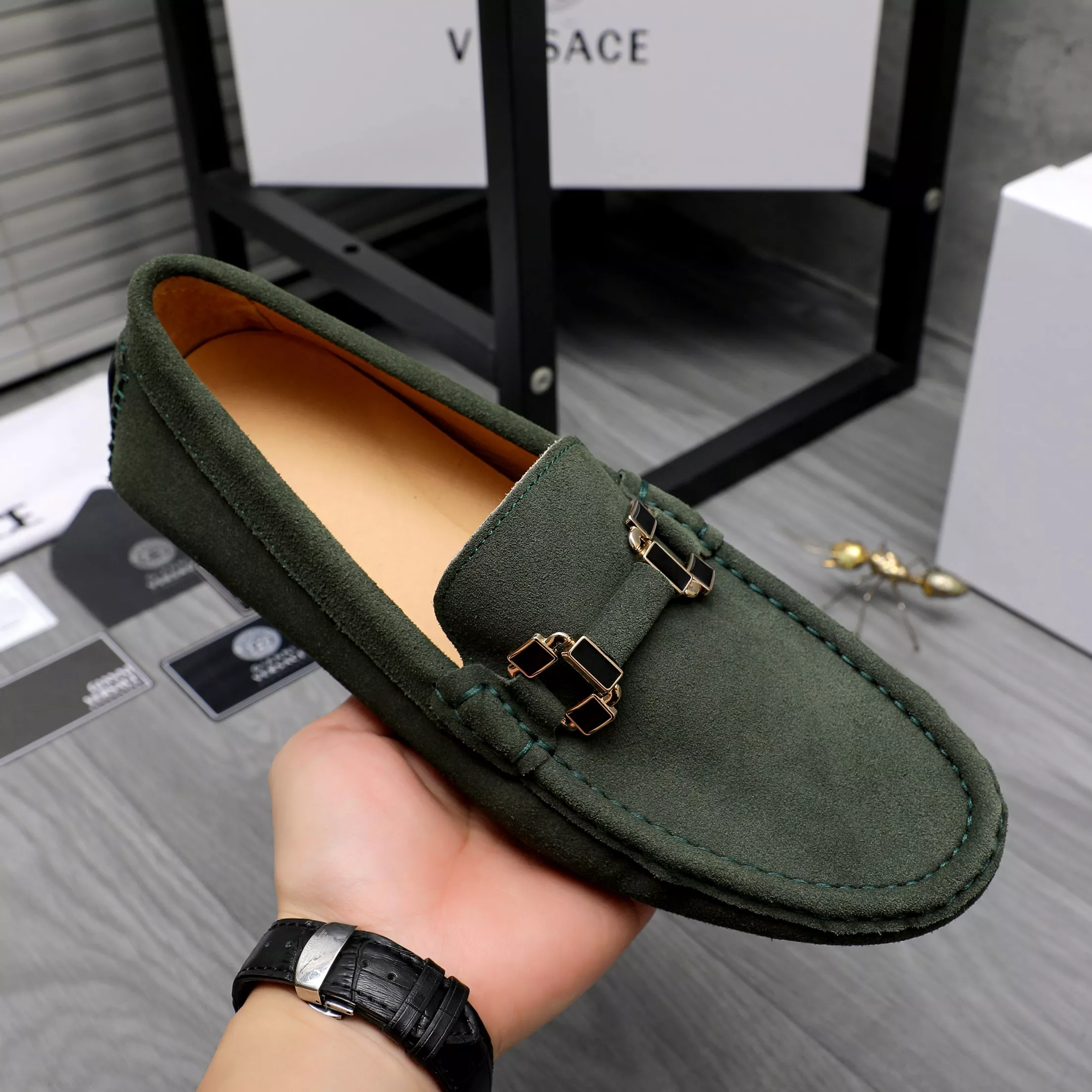 Classic 3605 Versace Leather Shoes For Men