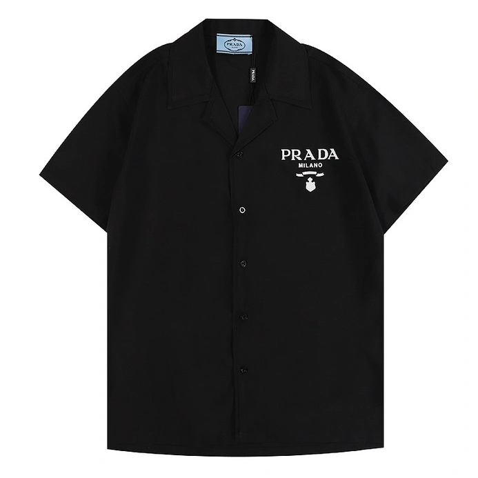 Classic 3657 Prada Shirts Short Sleeved For Men