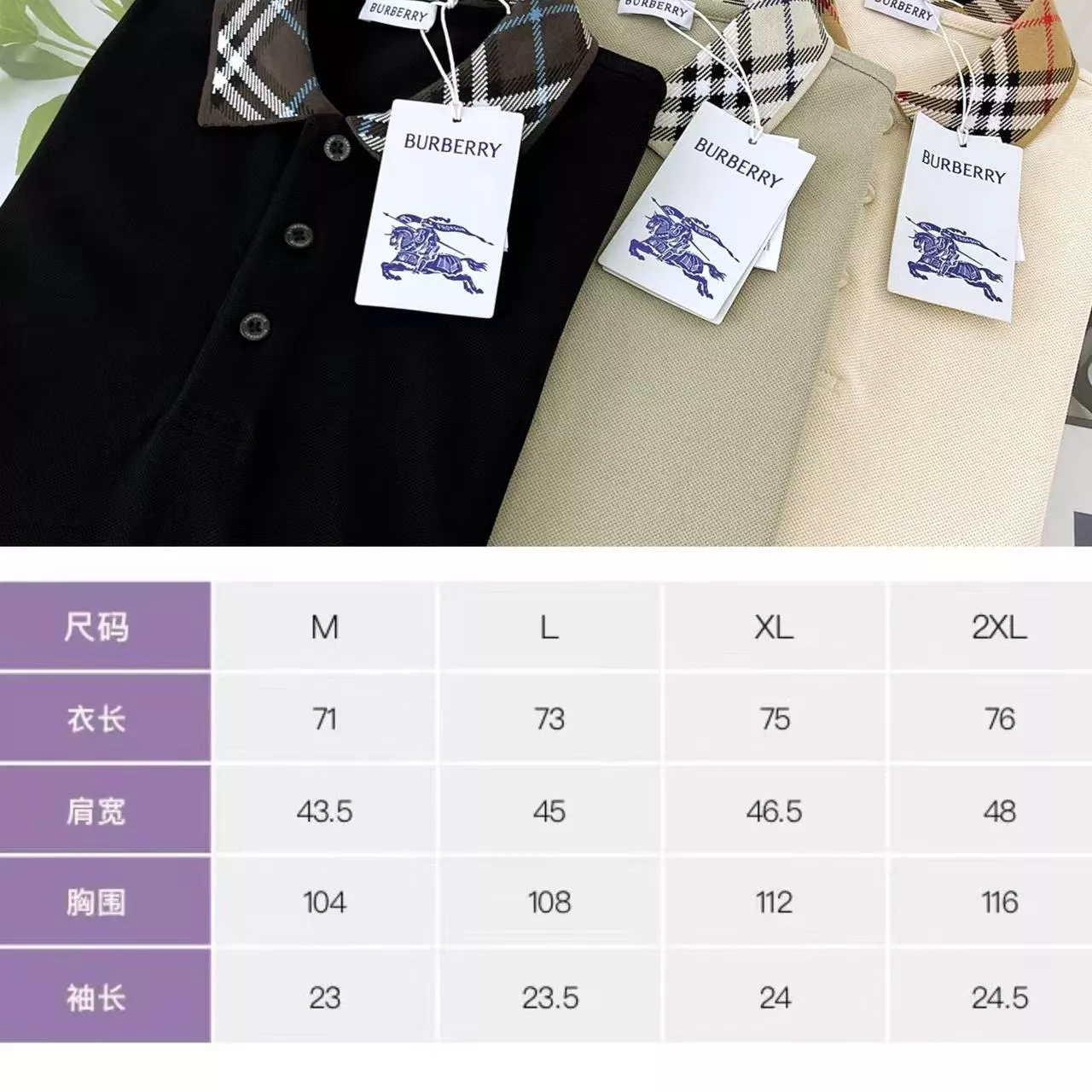 Classic 5223 Burberry T-Shirts Short Sleeved For Men