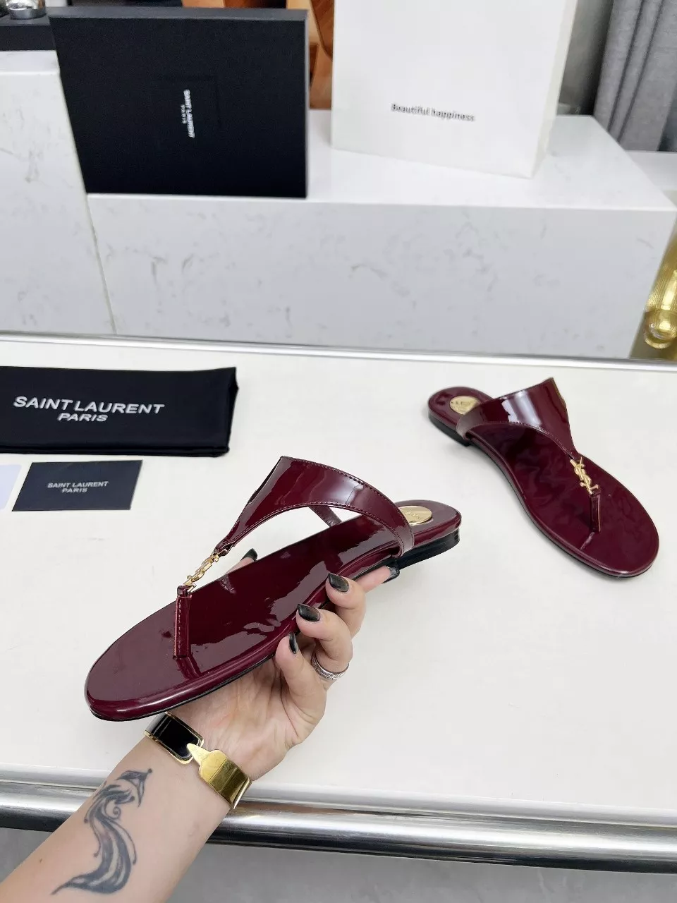 Classic 6355 Yves Saint Laurent YSL Slippers For Women