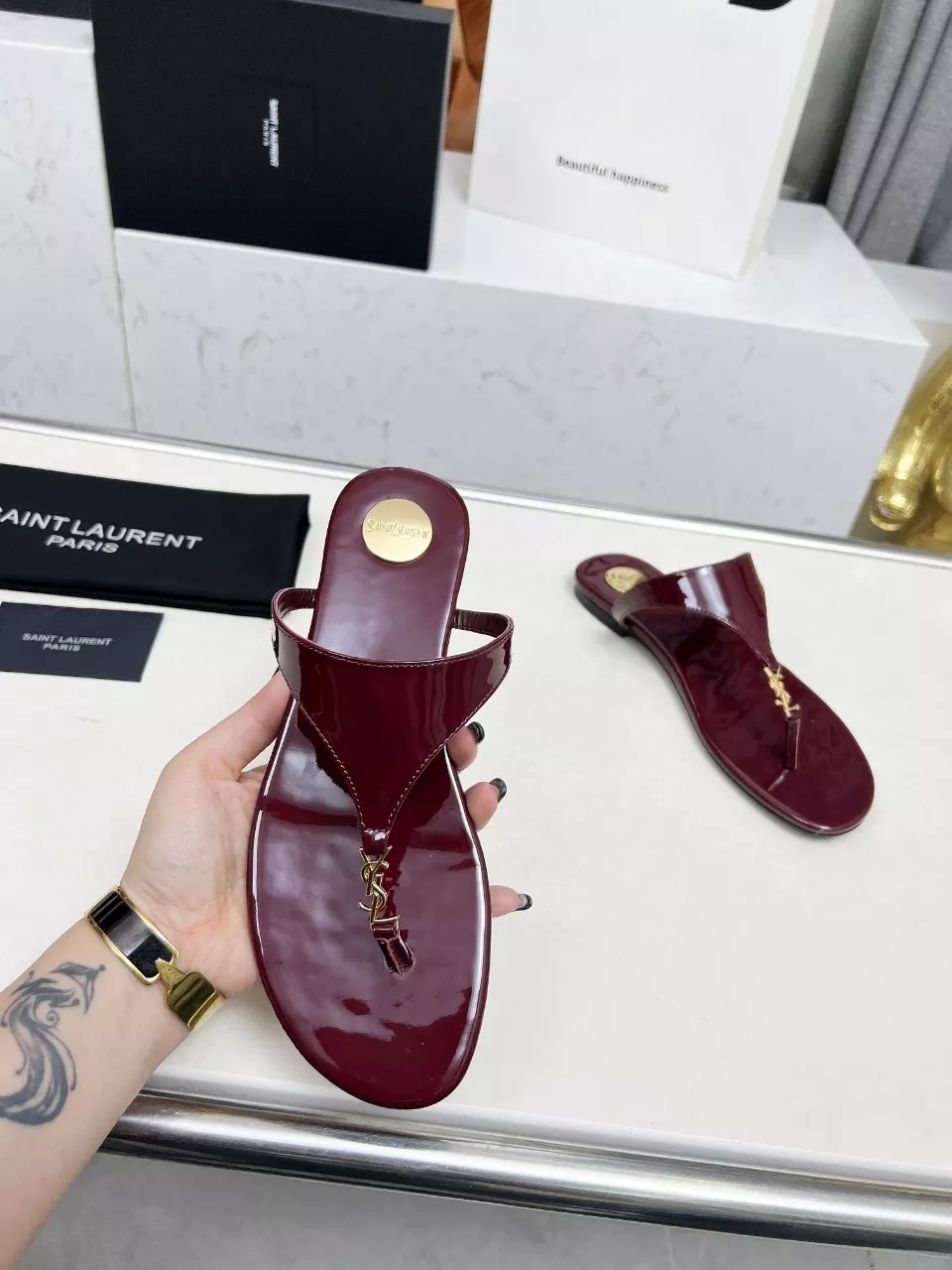 Classic 6355 Yves Saint Laurent YSL Slippers For Women