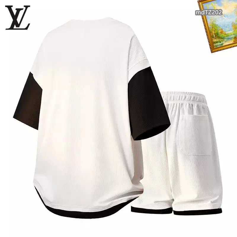 Classic 6672 Louis Vuitton LV Tracksuits Short Sleeved For Men