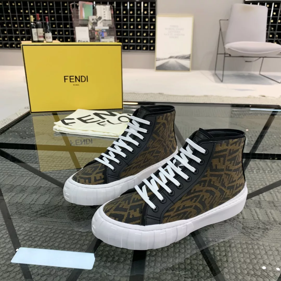 Classic 6740 Fendi High Tops Casual Shoes For Men