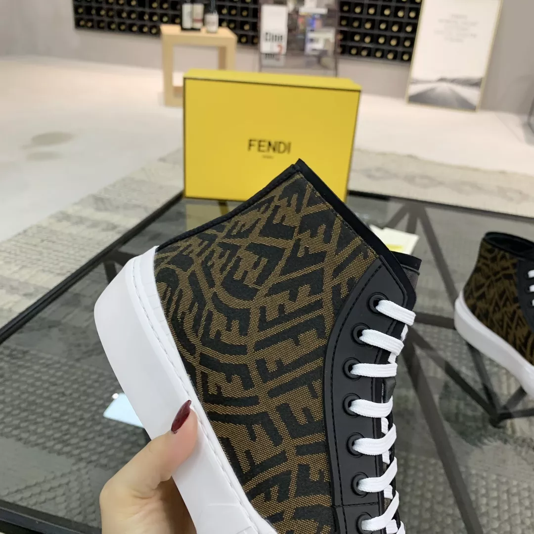 Classic 6740 Fendi High Tops Casual Shoes For Men