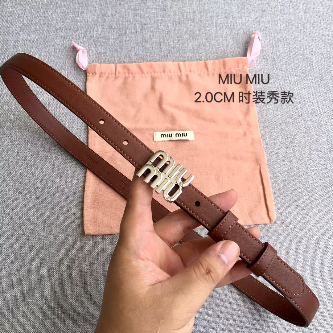 Classic 7673 MIU MIU AAA Quality Belts In 2.0cm For Women