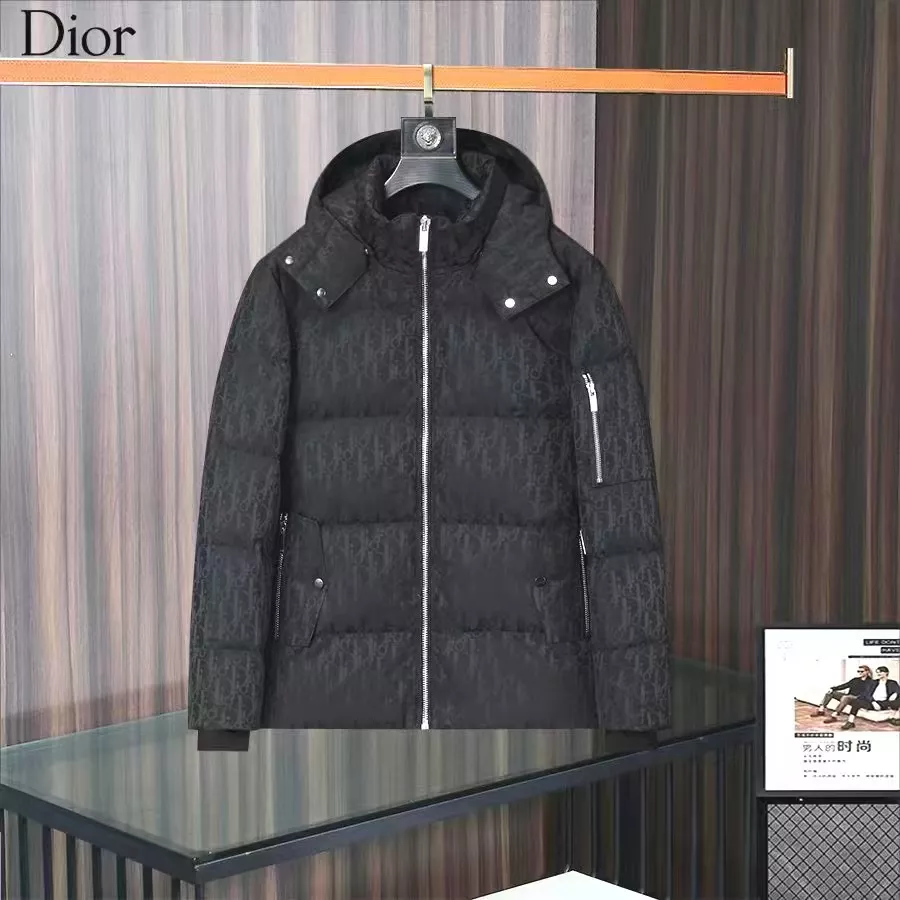Classic 7808 Christian Dior Down Feather Coat Long Sleeved For Men