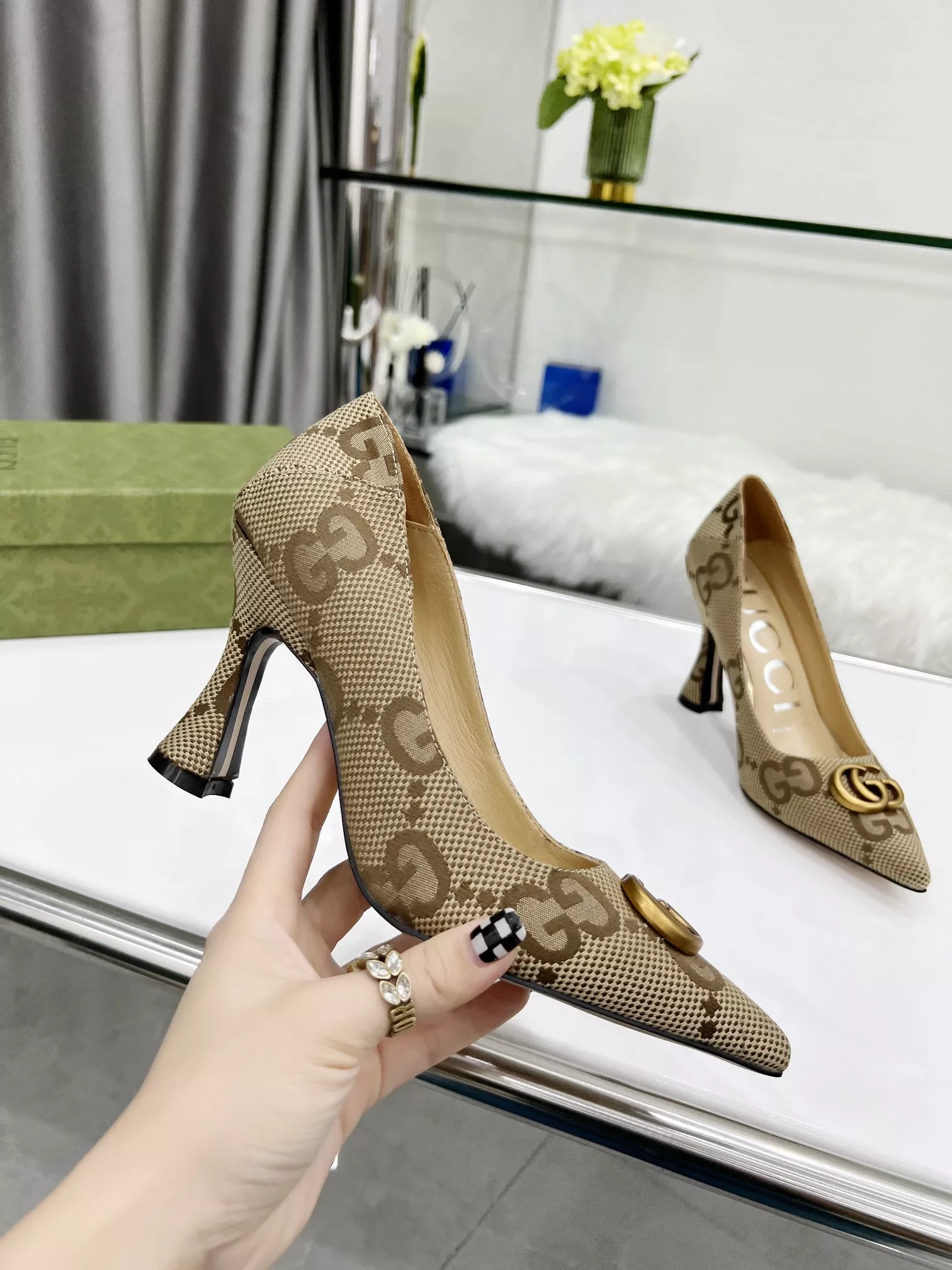 Classic 7939 Gucci High-Heeled Shoes For Women