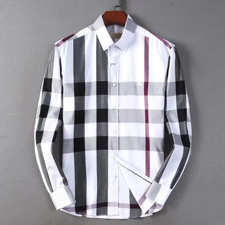 Classic 8389 Burberry Shirts Long Sleeved For Men