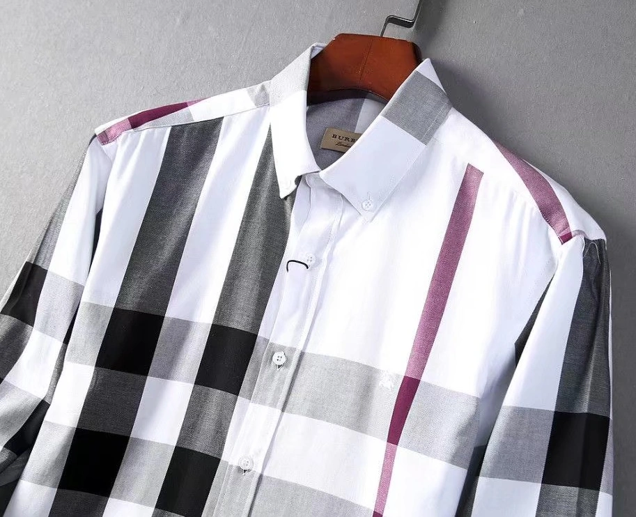 Classic 8389 Burberry Shirts Long Sleeved For Men