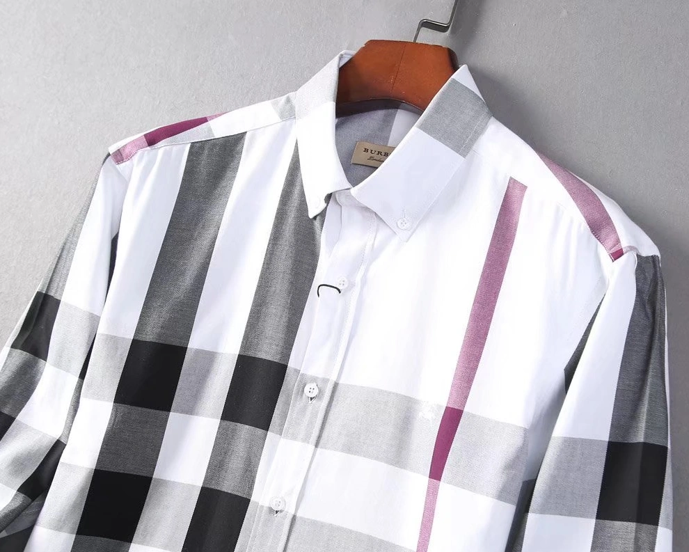 Classic 8389 Burberry Shirts Long Sleeved For Men