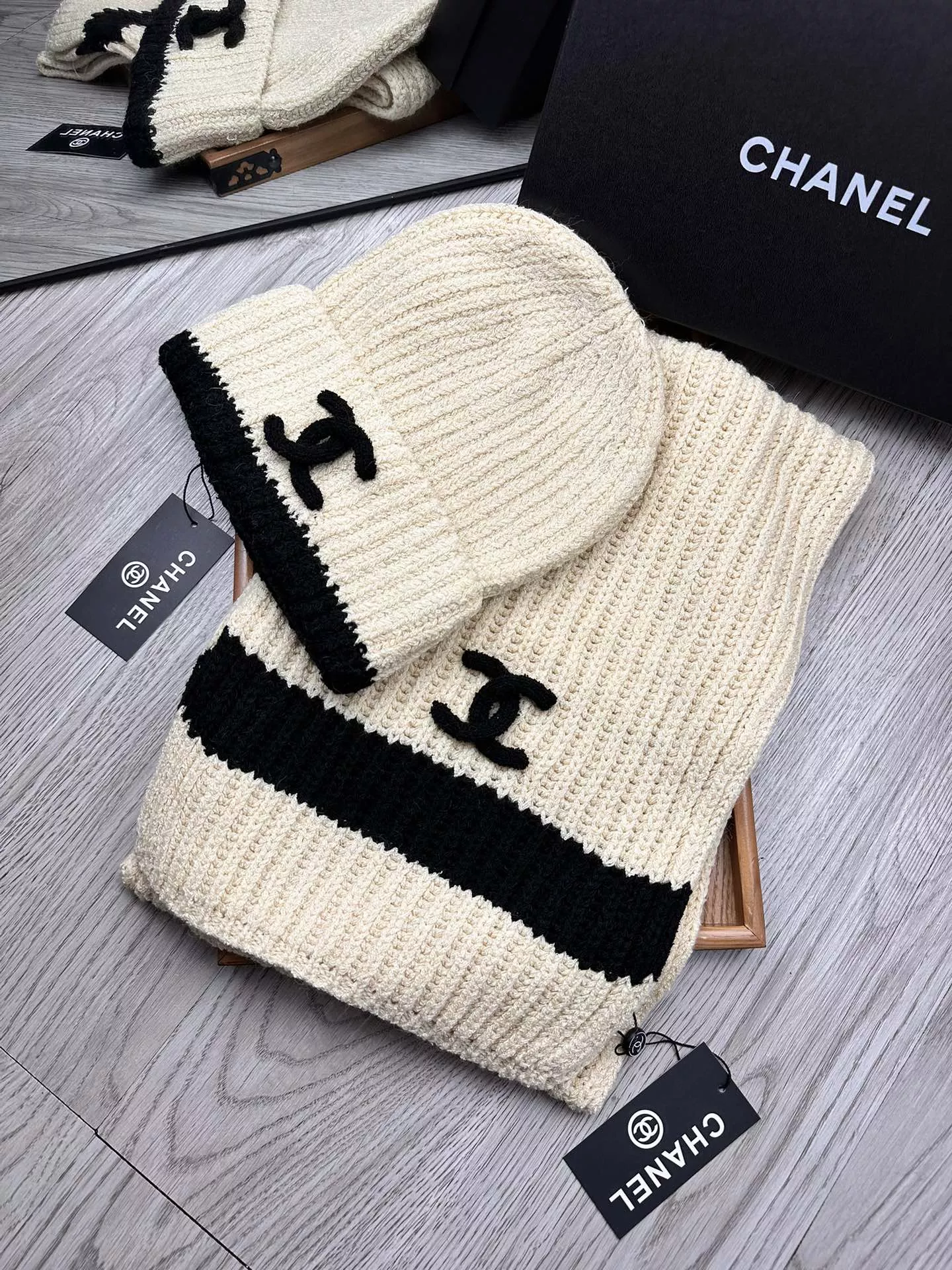 Classic 9795 Chanel Hat and Scarf Set
