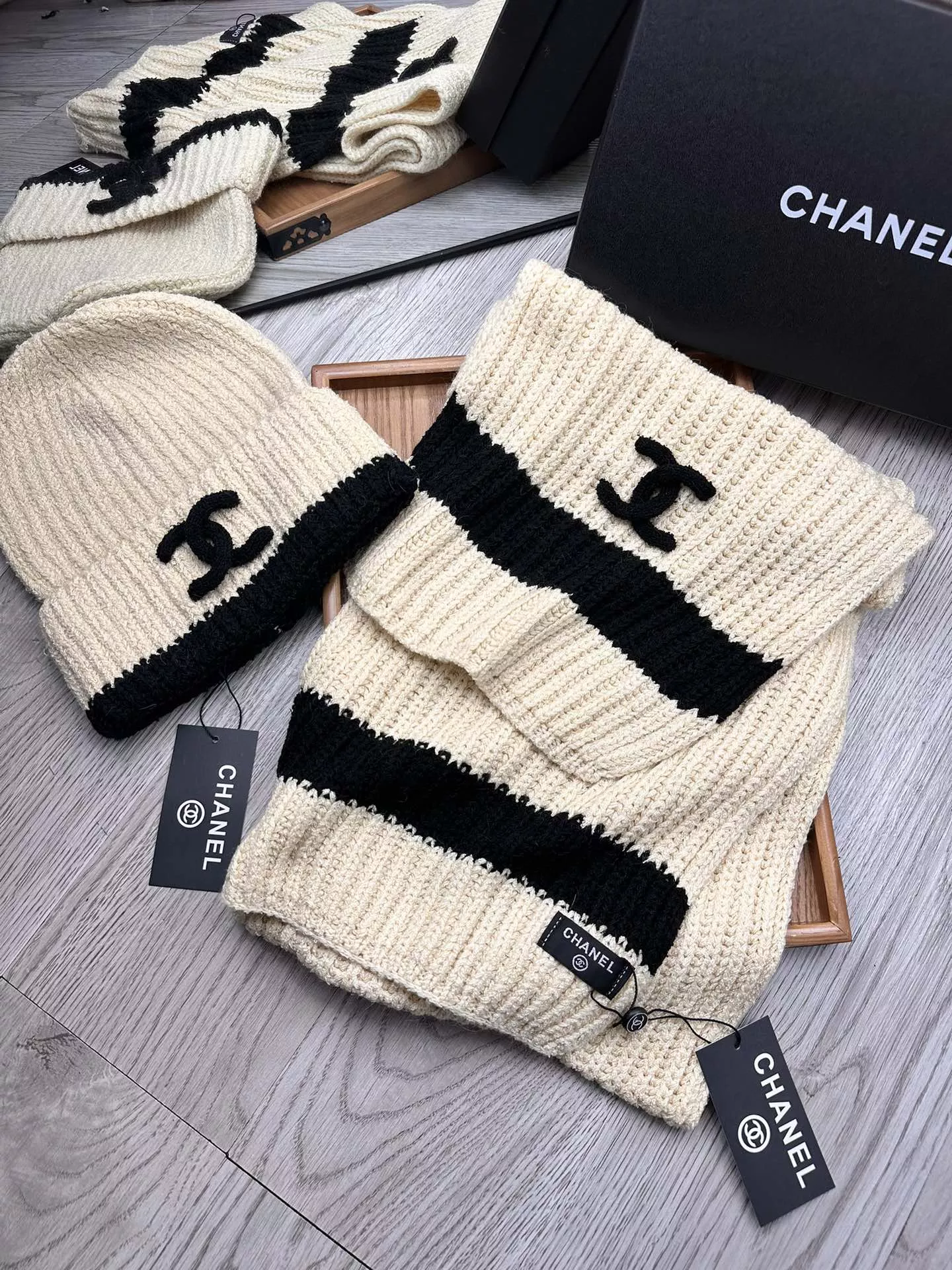 Classic 9795 Chanel Hat and Scarf Set