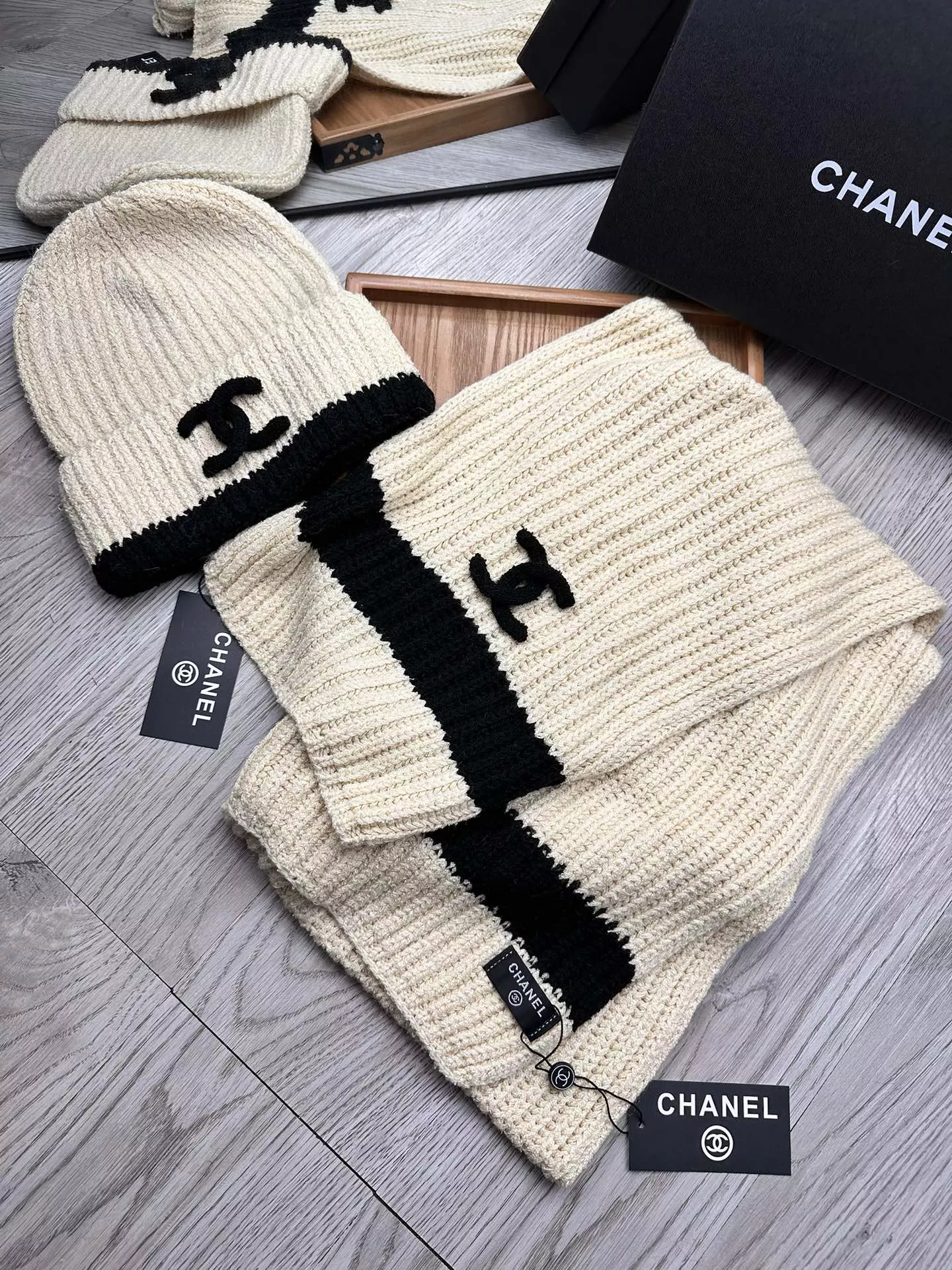 Classic 9795 Chanel Hat and Scarf Set