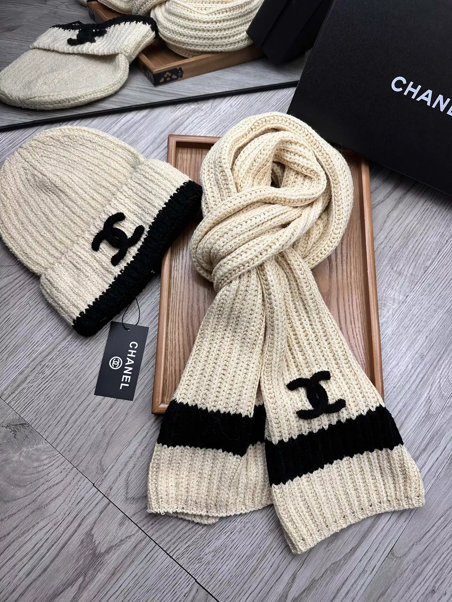 Classic 9795 Chanel Hat and Scarf Set
