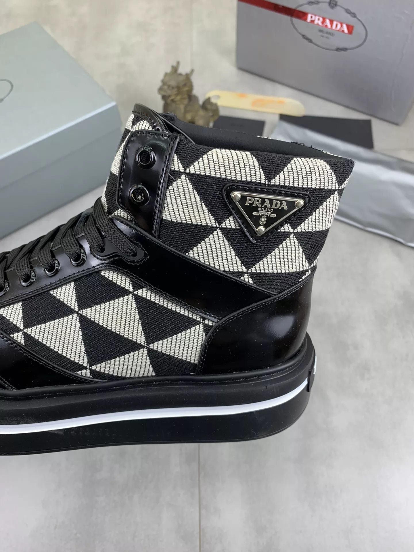 Comfortable 109 Prada High Top Shoes For Men