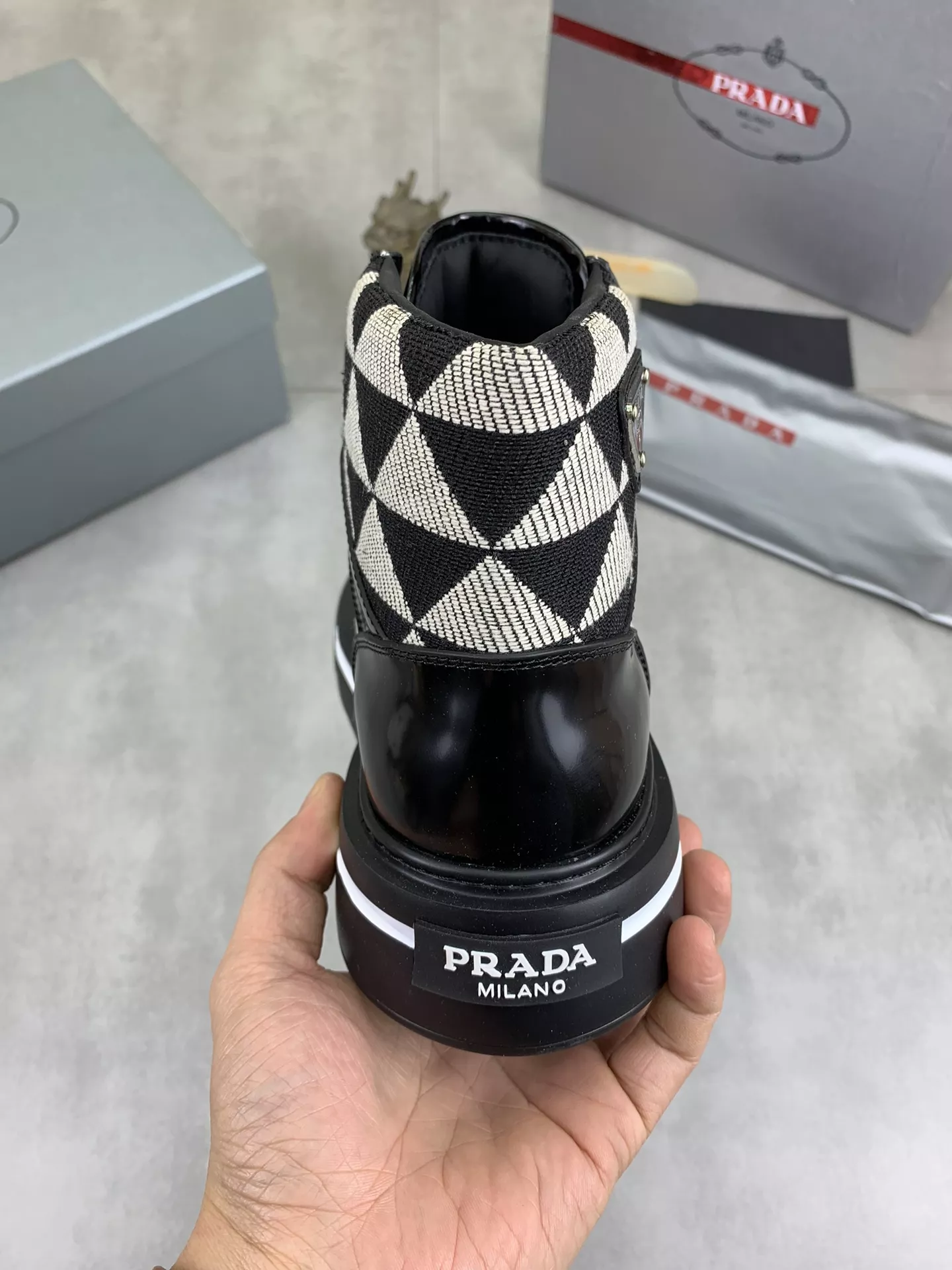 Comfortable 109 Prada High Top Shoes For Men