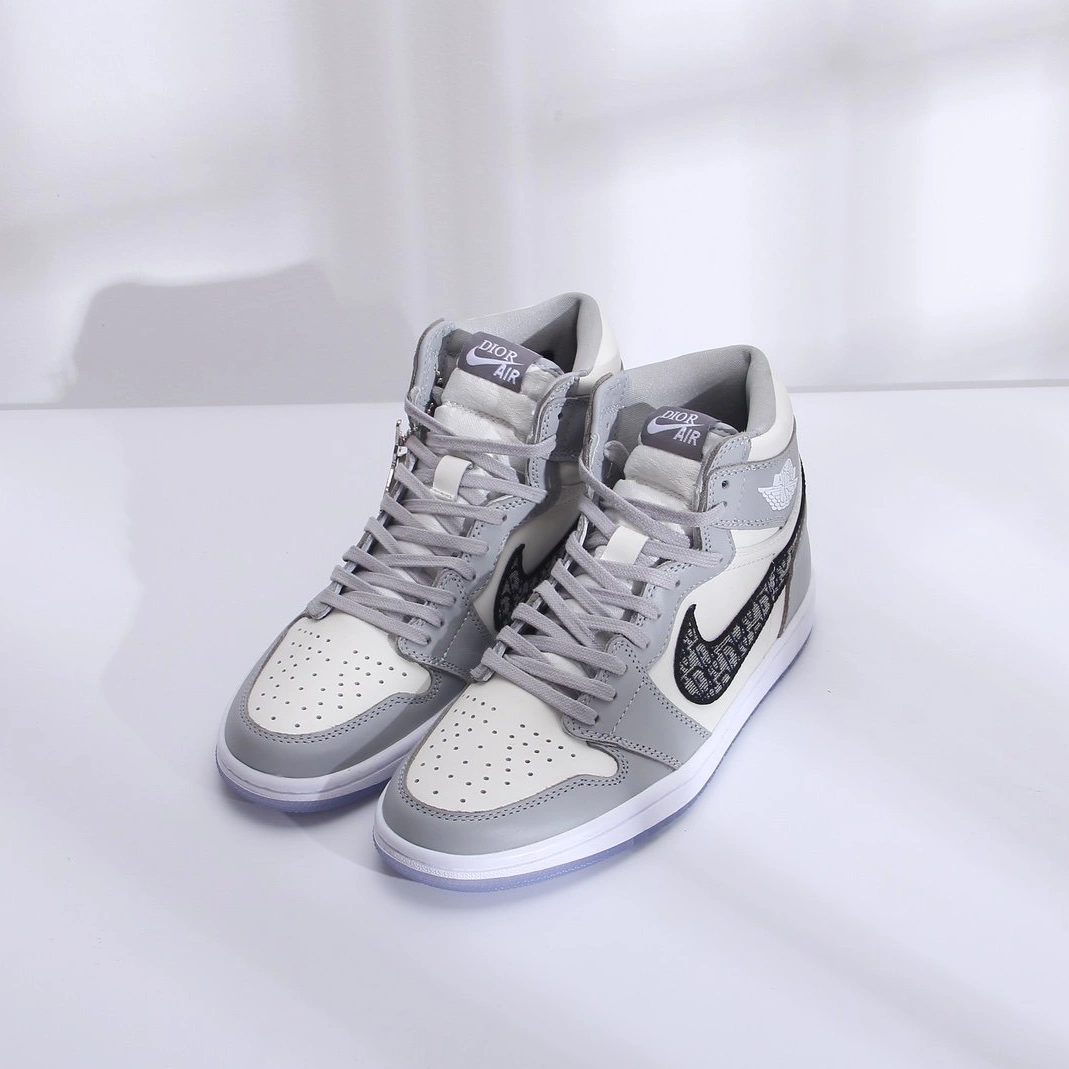 Comfortable 1339 Air Jordan 1 & Christian Dior High Tops Shoes For Men
