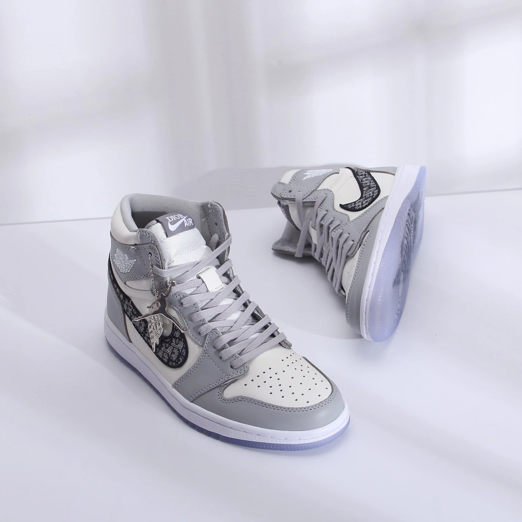Comfortable 1339 Air Jordan 1 & Christian Dior High Tops Shoes For Men