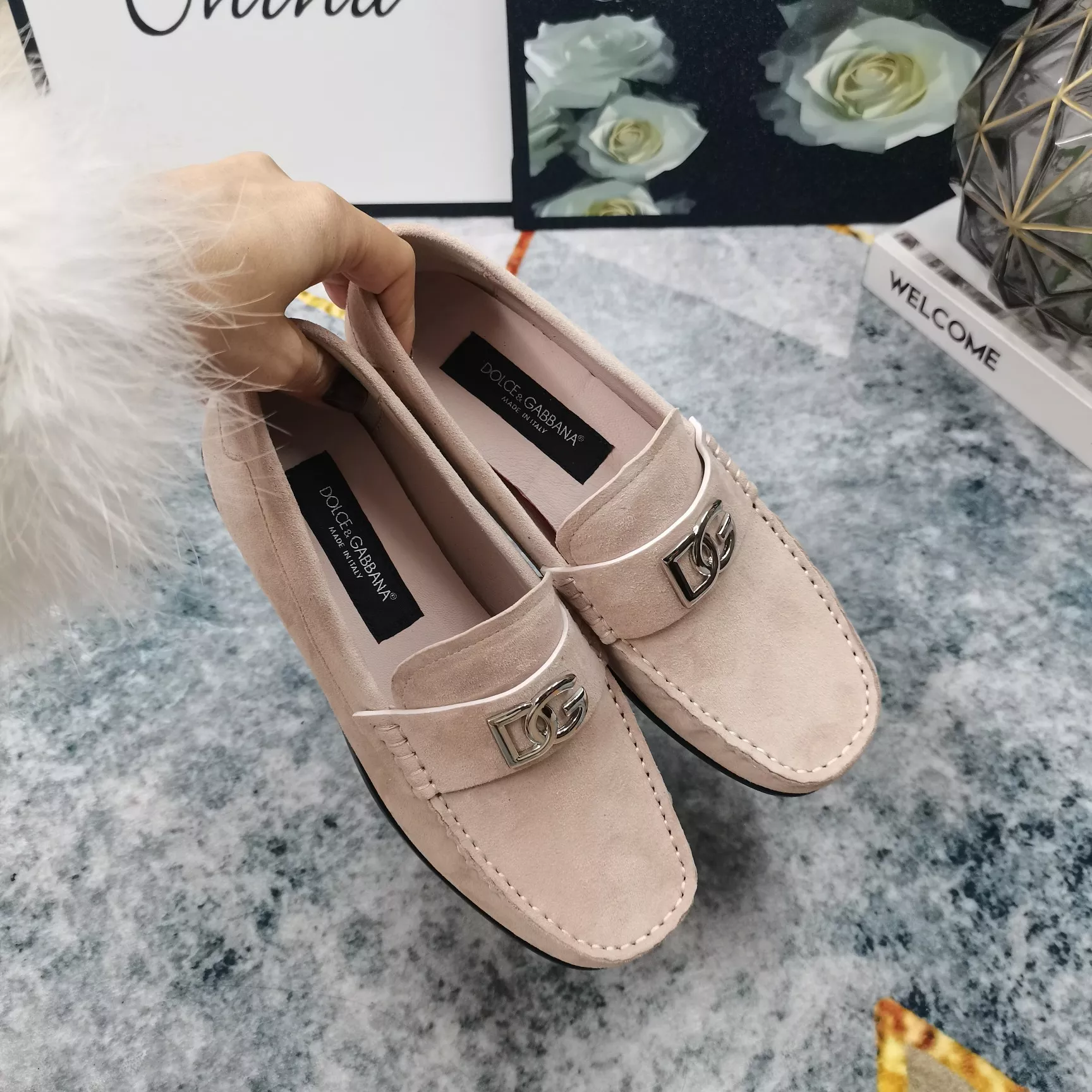 Comfortable 1353 Dolce & Gabbana D&G Leather Shoes For Women