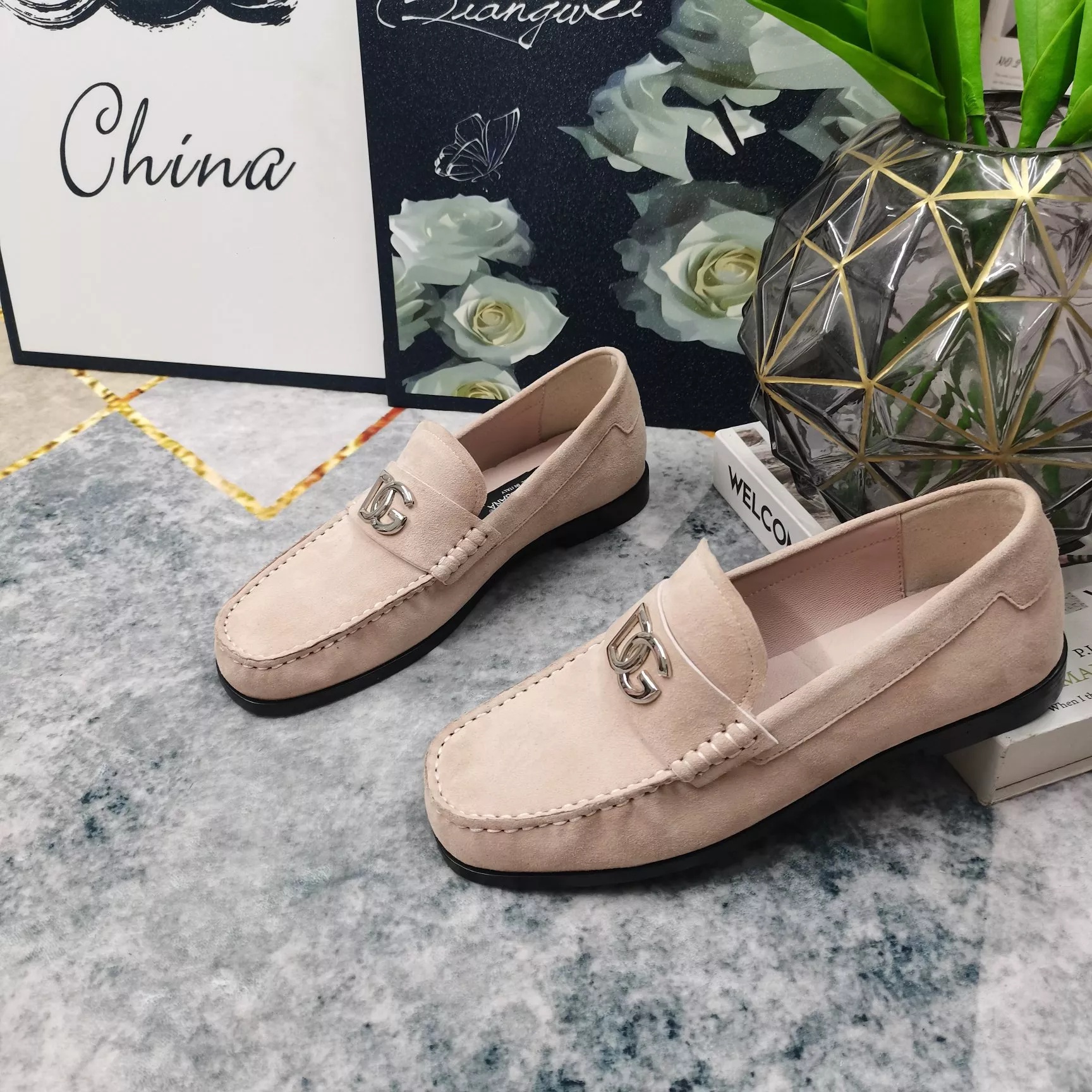 Comfortable 1353 Dolce & Gabbana D&G Leather Shoes For Women