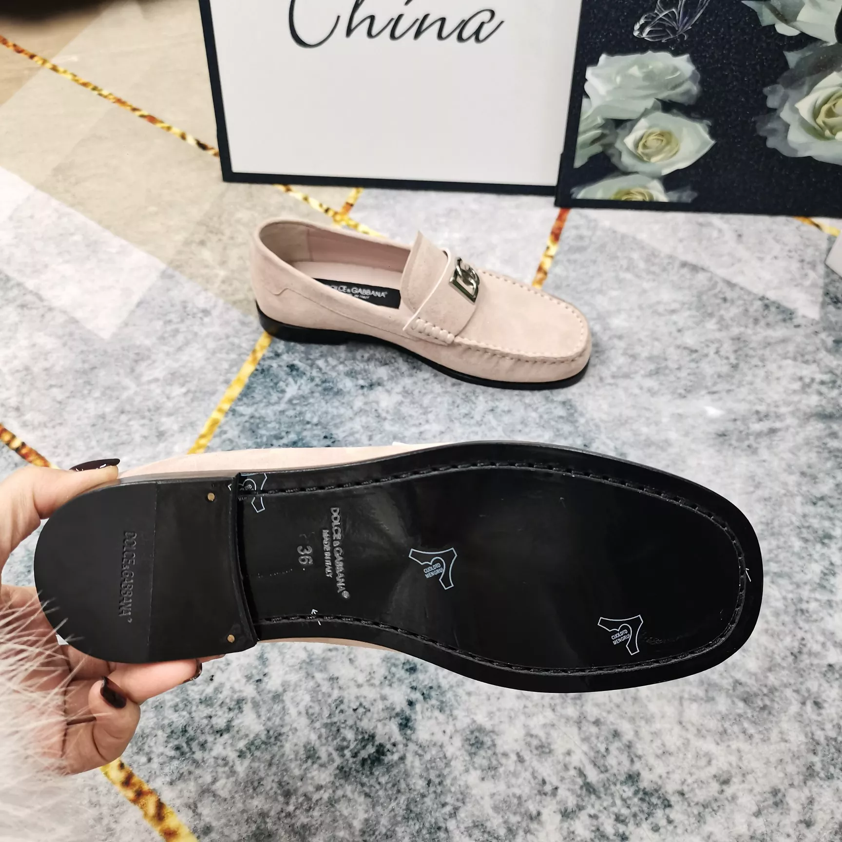 Comfortable 1353 Dolce & Gabbana D&G Leather Shoes For Women