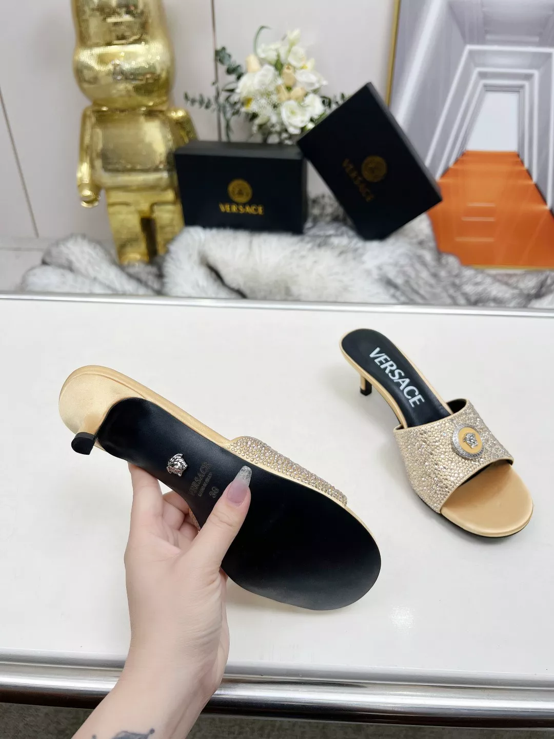 Comfortable 1395 Versace Slippers For Women