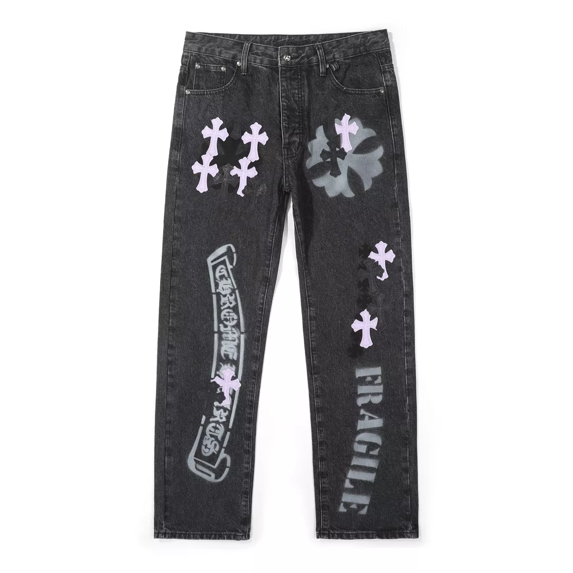 Comfortable 1436 Chrome Hearts Jeans For Unisex