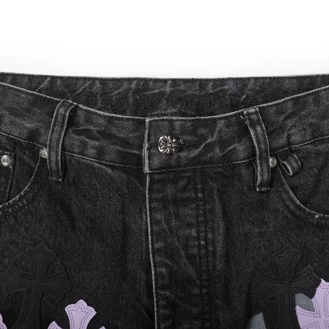 Comfortable 1436 Chrome Hearts Jeans For Unisex