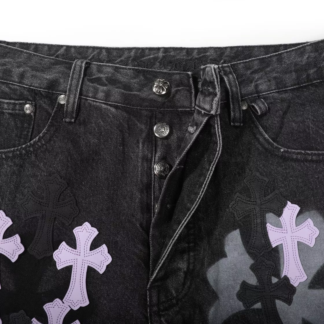 Comfortable 1436 Chrome Hearts Jeans For Unisex