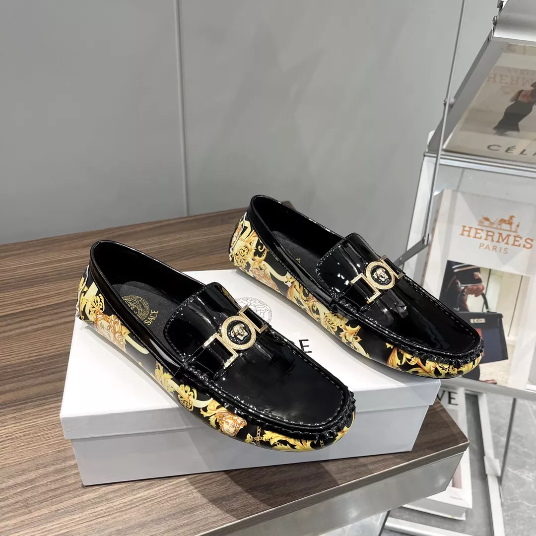 Comfortable 2697 Versace Leather Shoes For Men