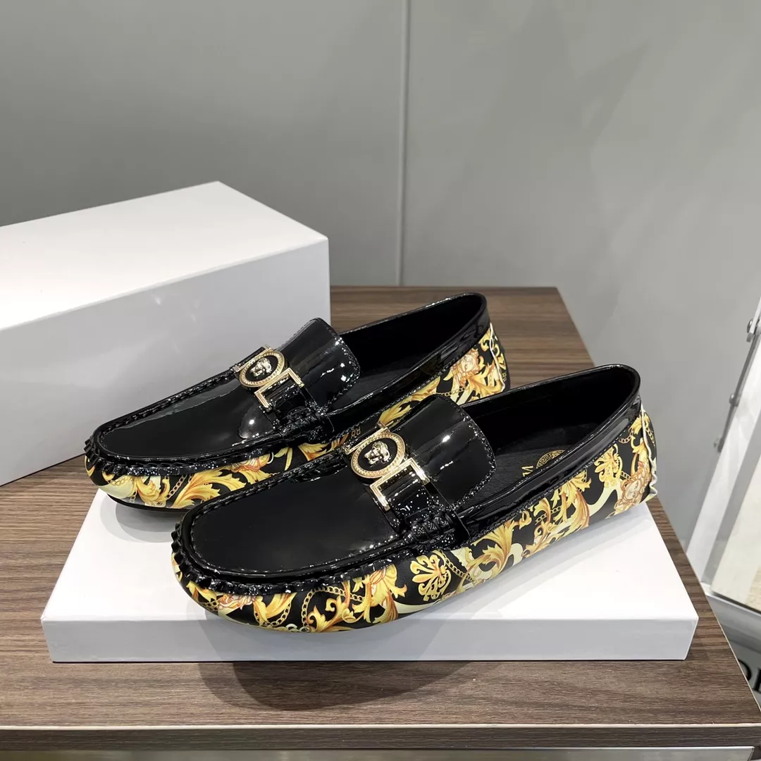 Comfortable 2697 Versace Leather Shoes For Men