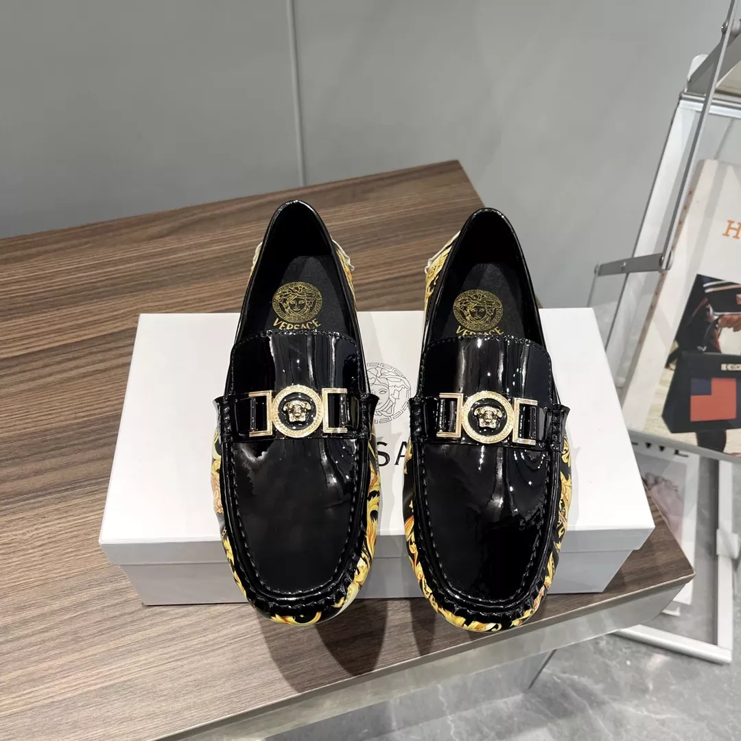 Comfortable 2697 Versace Leather Shoes For Men