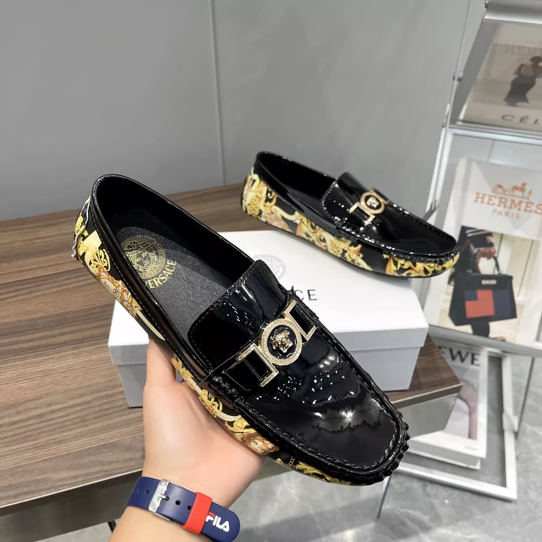 Comfortable 2697 Versace Leather Shoes For Men