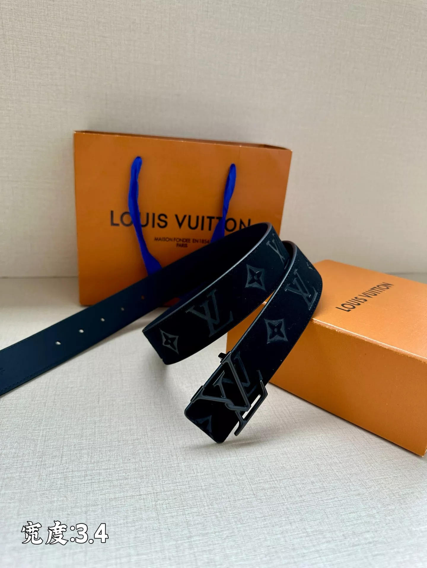 Comfortable 3104 Louis Vuitton AAA Quality Belts In 3.4cm For Unisex