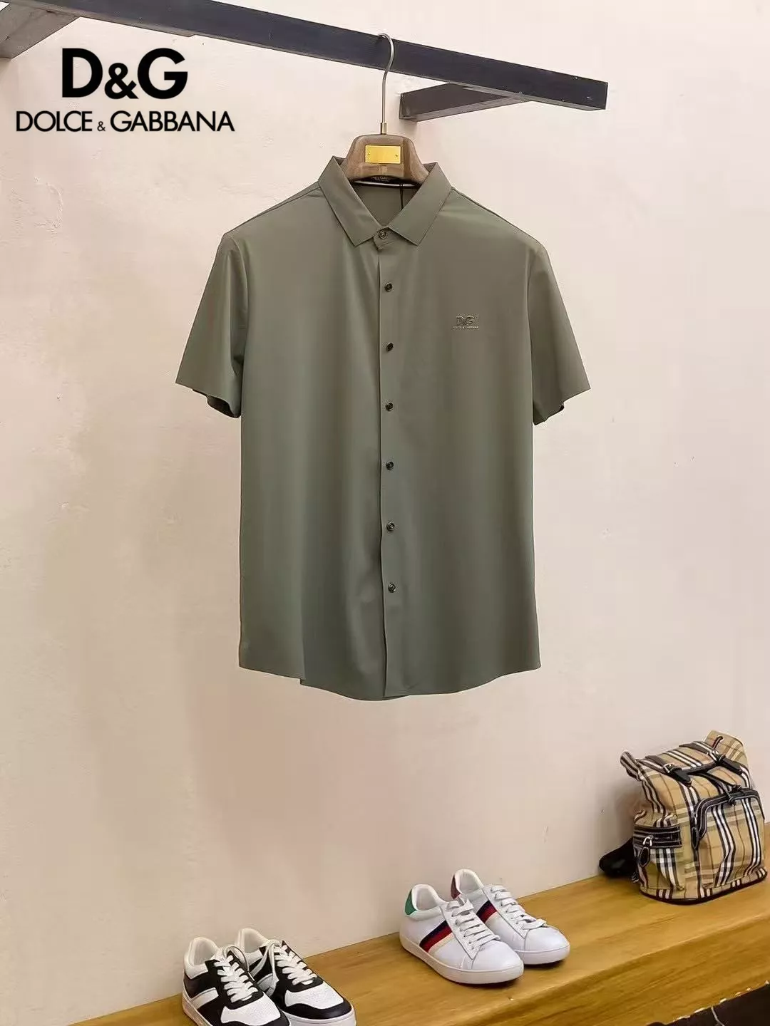 Comfortable 3341 Dolce & Gabbana D&G Shirts Short Sleeved For Men