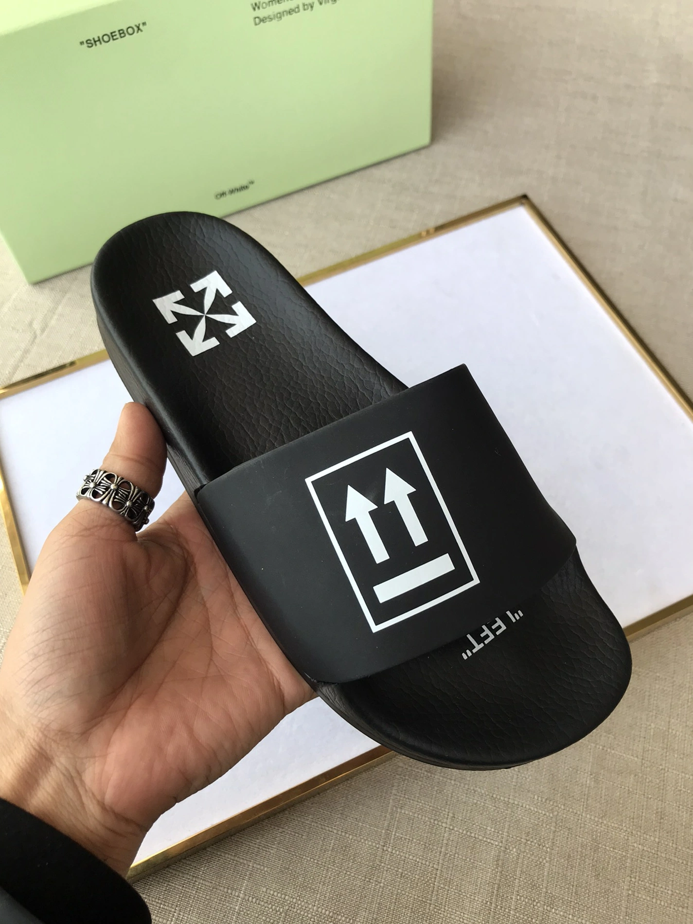 Comfortable 3769 Off-White Slippers For Women