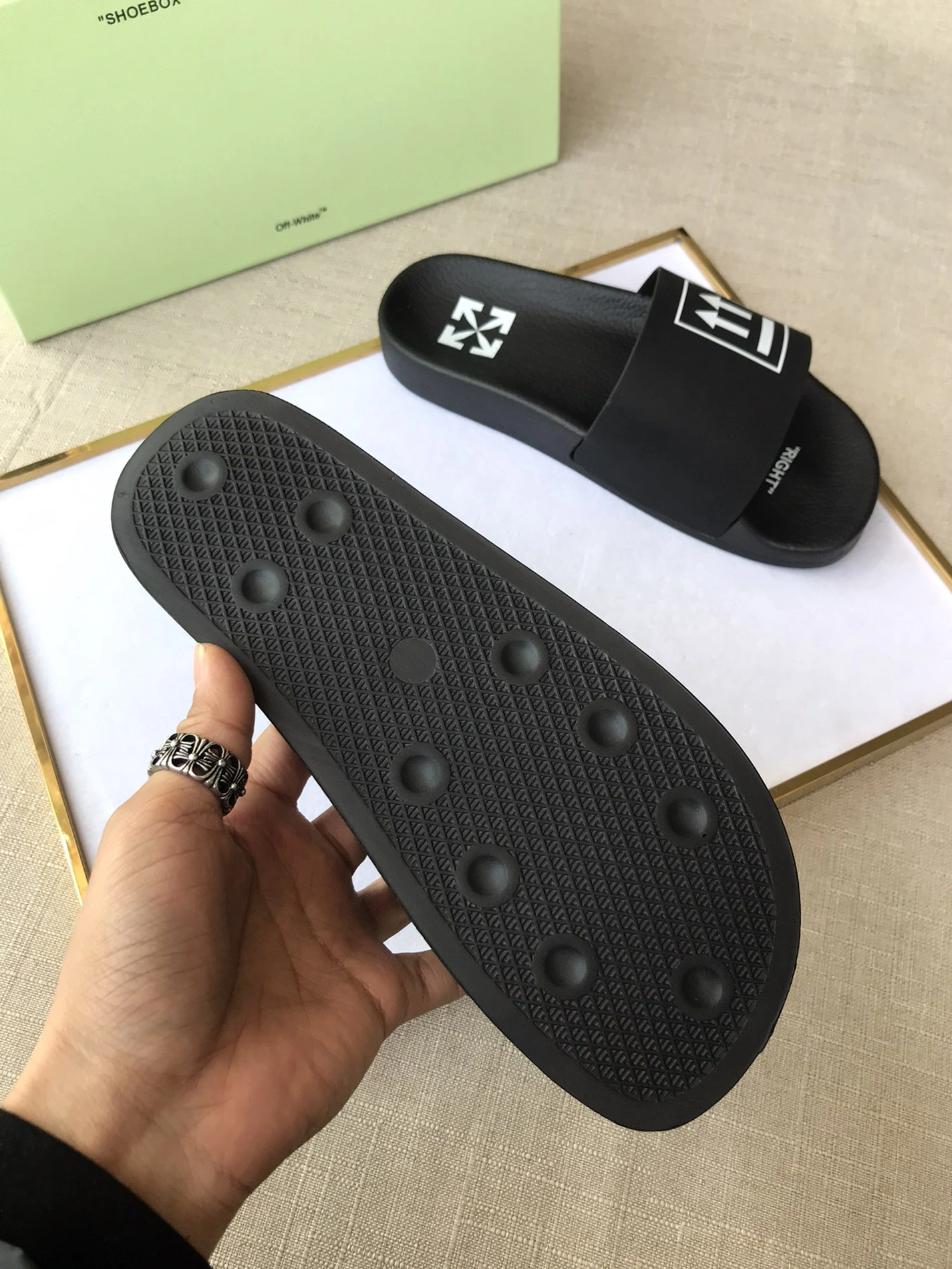 Comfortable 3769 Off-White Slippers For Women
