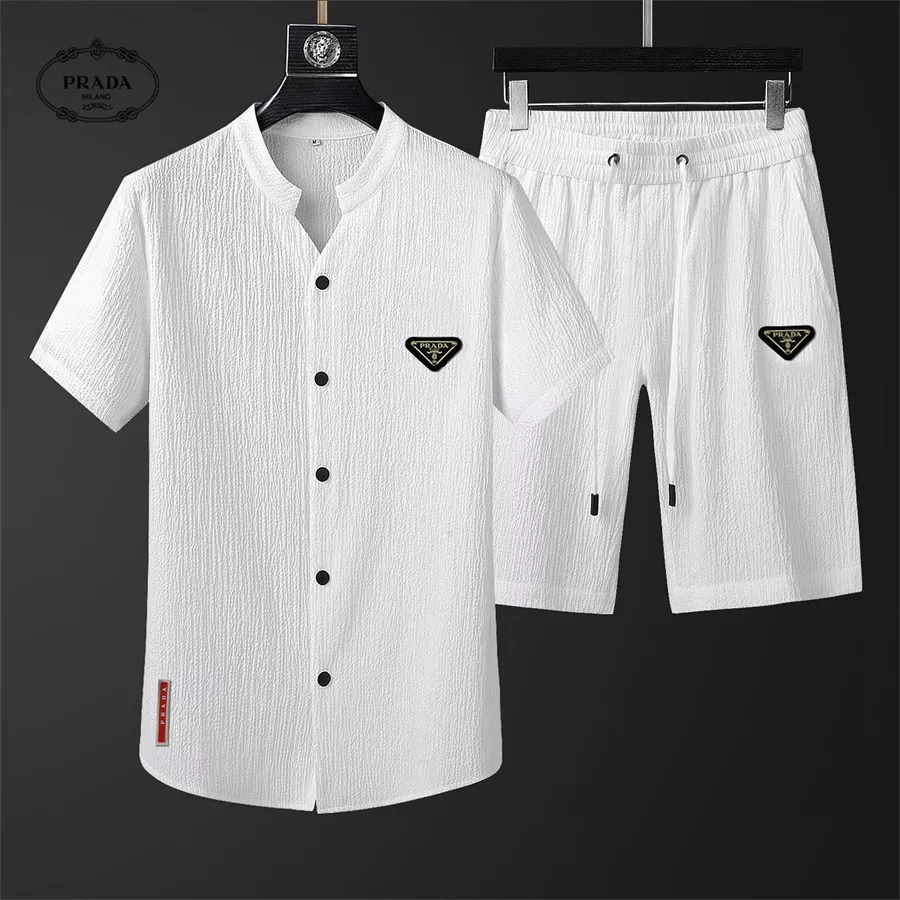 Comfortable 3788 Prada Tracksuits Short Sleeved For Men