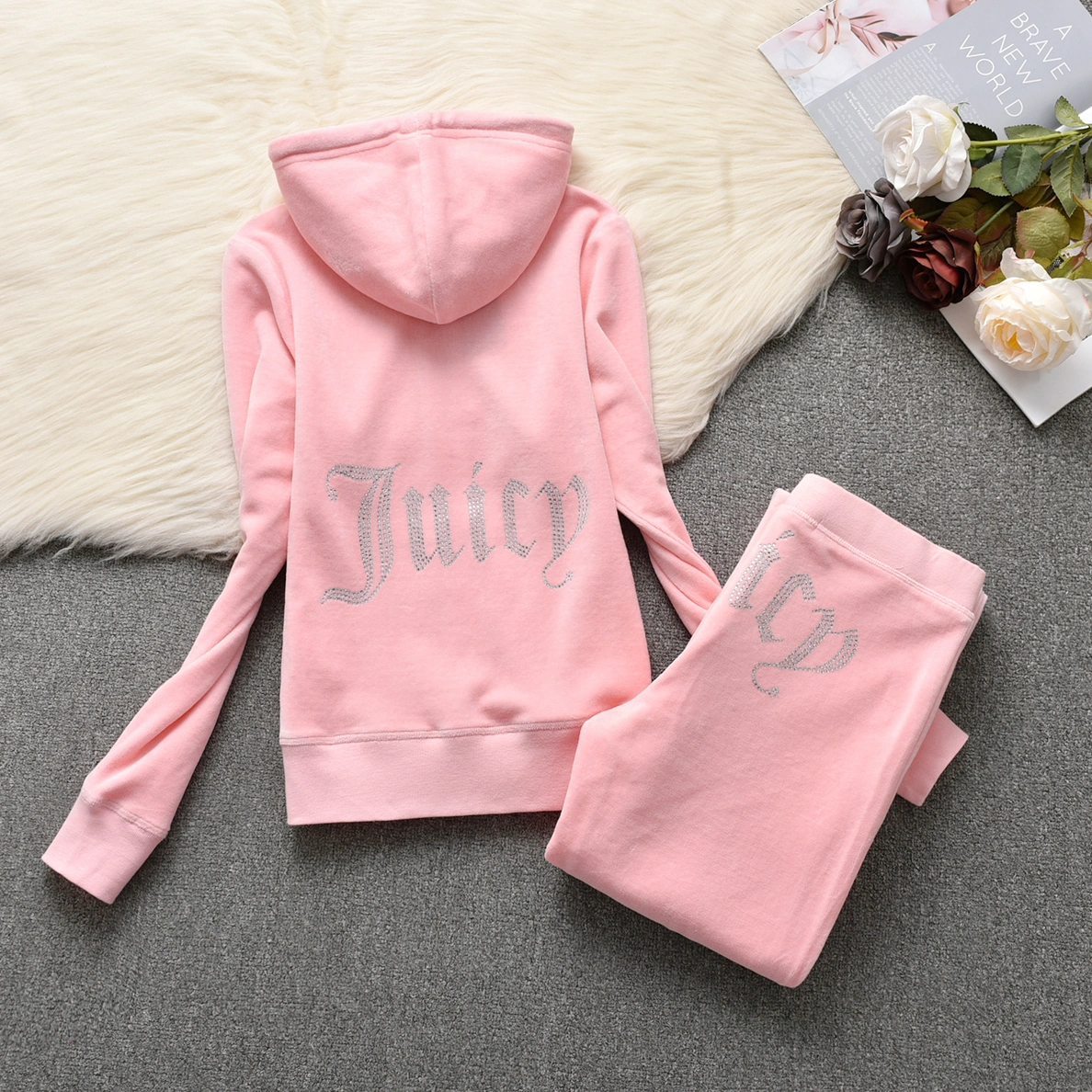 Comfortable 3925 Juicy Couture Tracksuits Long Sleeved For Women
